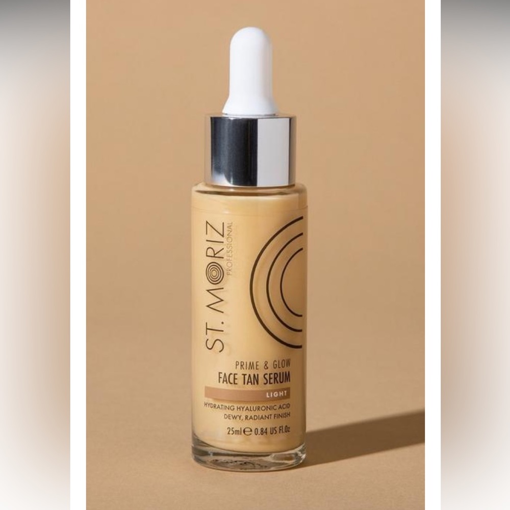 St. Moriz Prime & Glow Face Tan Serum Light With Hyaluronic Acid NWT Brand New